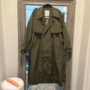 NWT Abercrombie & Fitch Elevated Trench Coat - Green